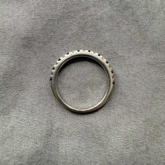 Vera Wang Diamond Love Diamond and Blue Sapphire Band in 14K White Gold - Picture 2 of 8